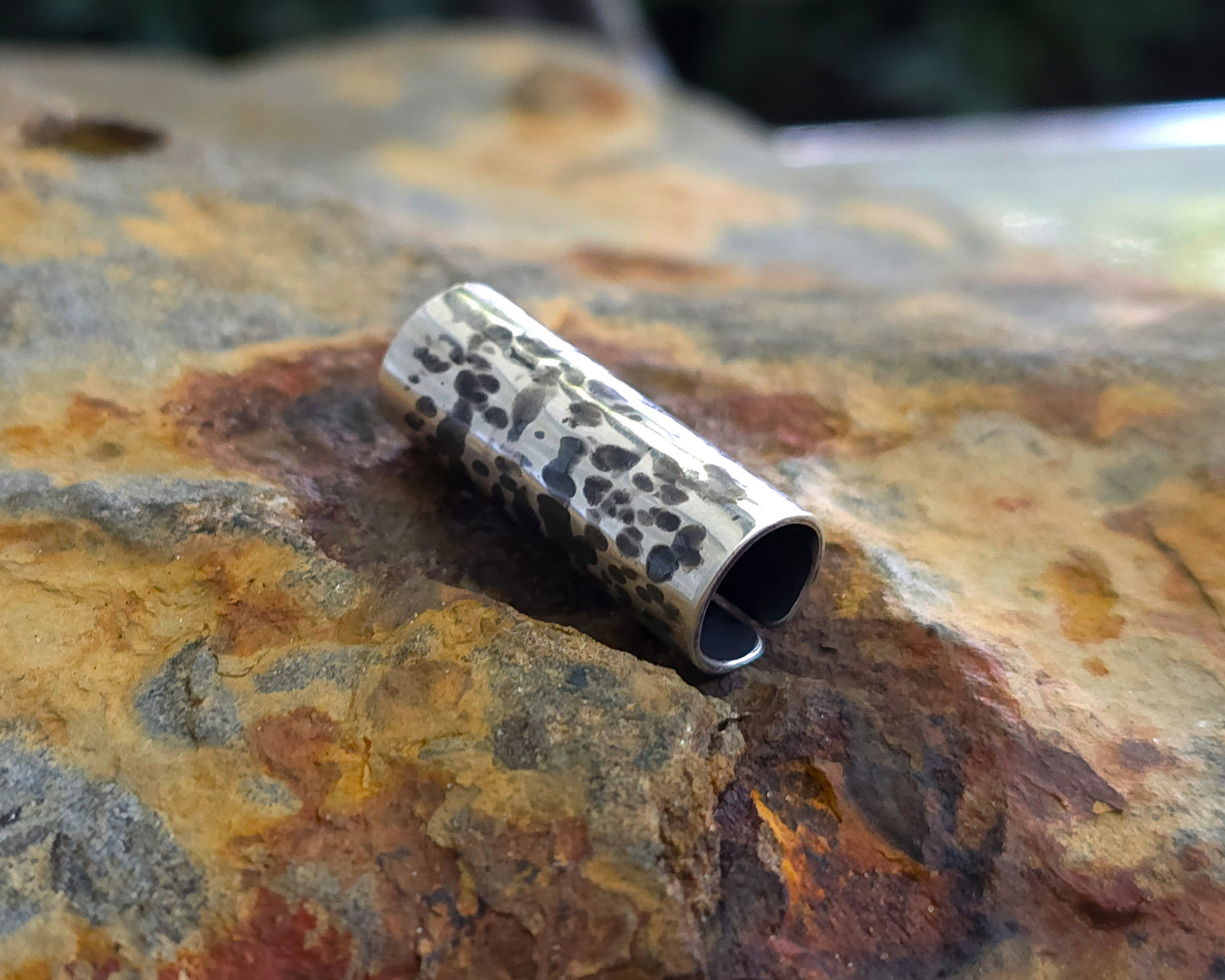 Textured Two-tone Sterling Silver Hair Cuff