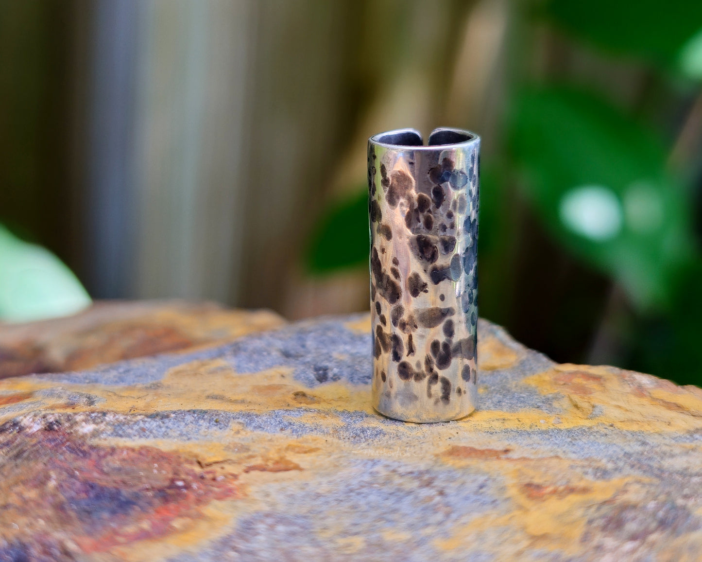 Textured Two-tone Sterling Silver Hair Cuff