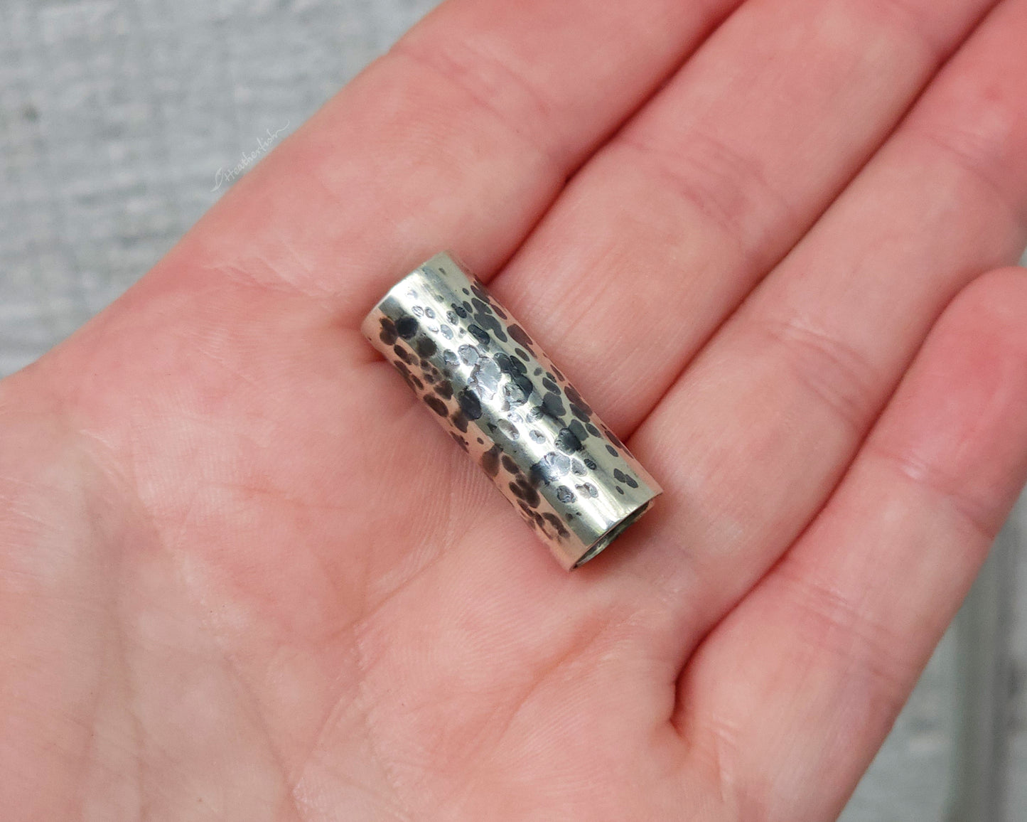 Textured Two-tone Sterling Silver Hair Cuff