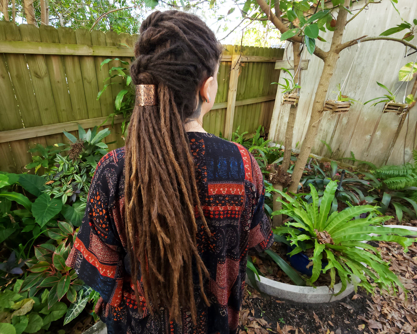 Large hair cuff worn in hair to show example.