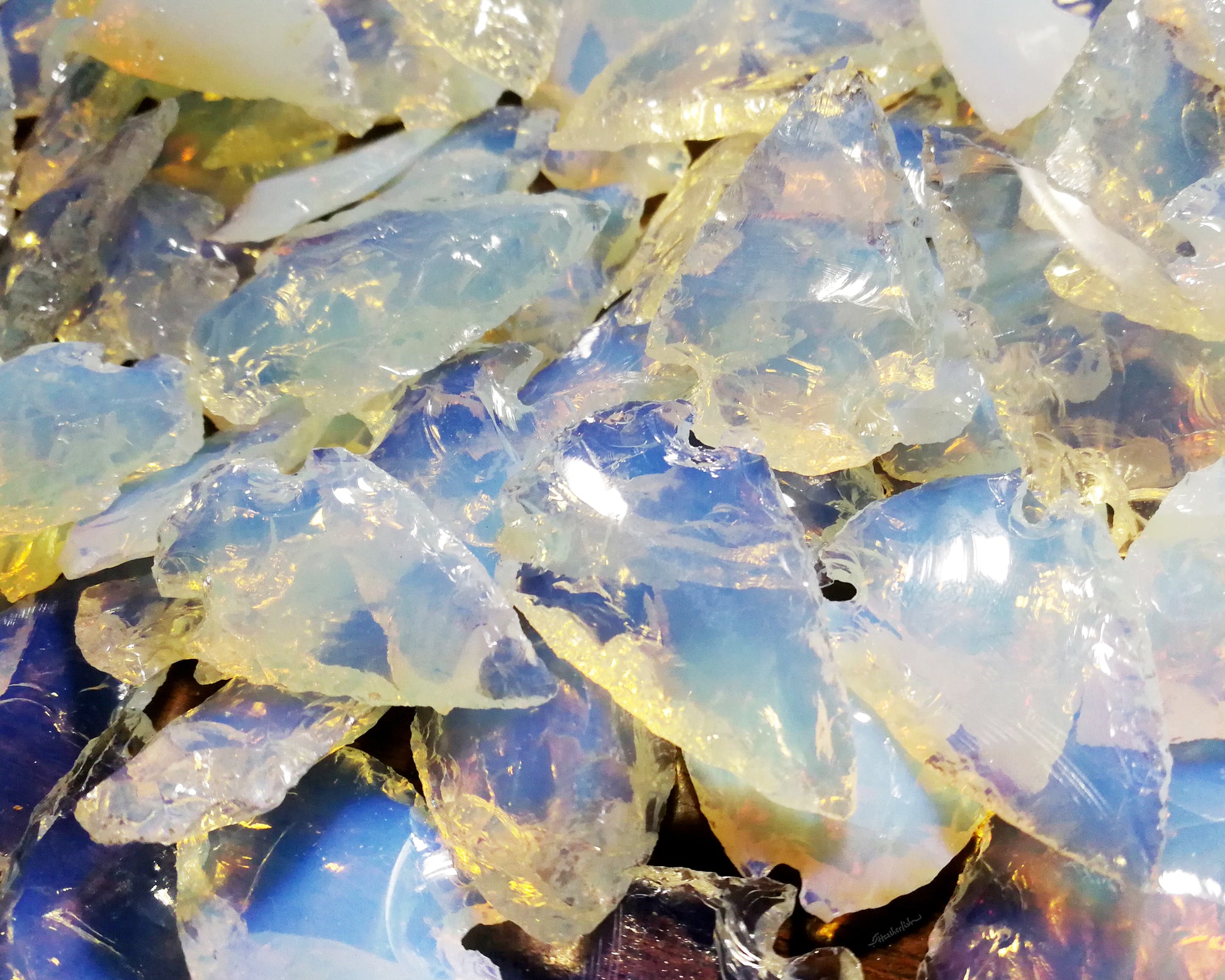 Pile of opalite arrowheads