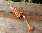 Orange Aventurine, Copper Loc Bead