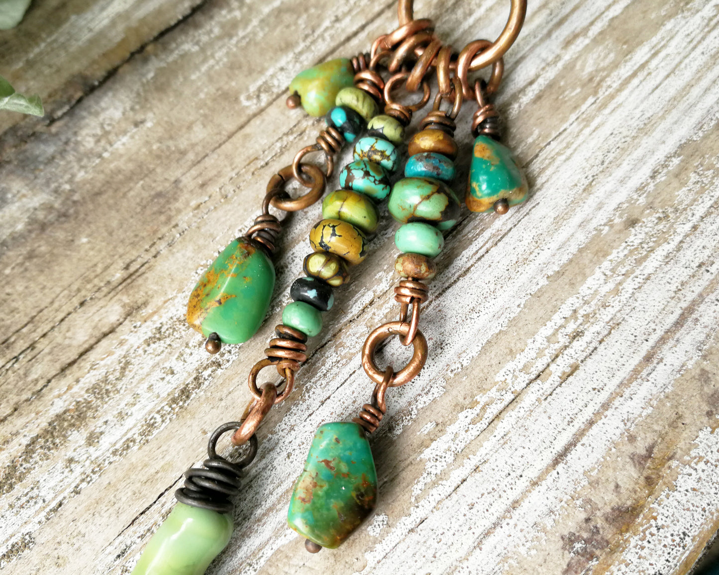 Spike Glass Drop Dread Bead, Turquoise