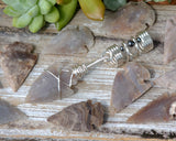 Gray Jasper Arrowhead, Hair Jewelry