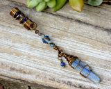 Blue Kyanite Hair Bead, Lapis Lazuli