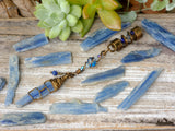 Blue Kyanite Hair Bead, Lapis Lazuli