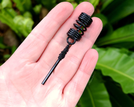 Black Tourmaline Dreadlock Bead