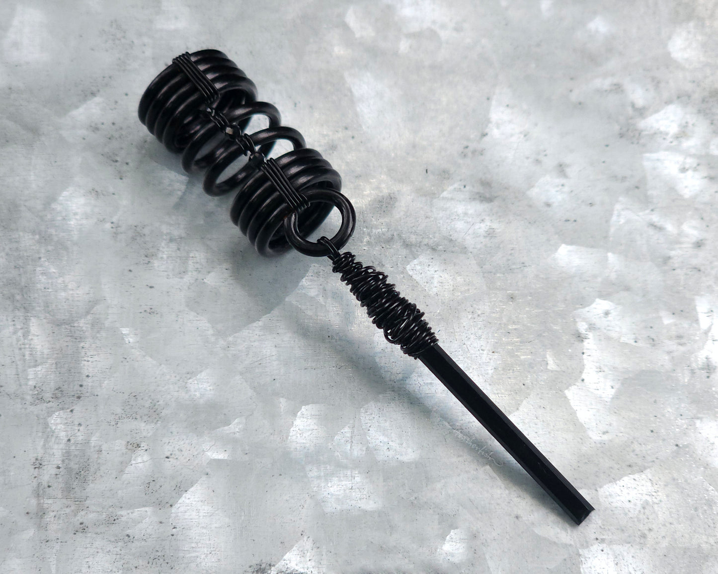 Black Tourmaline Dreadlock Bead