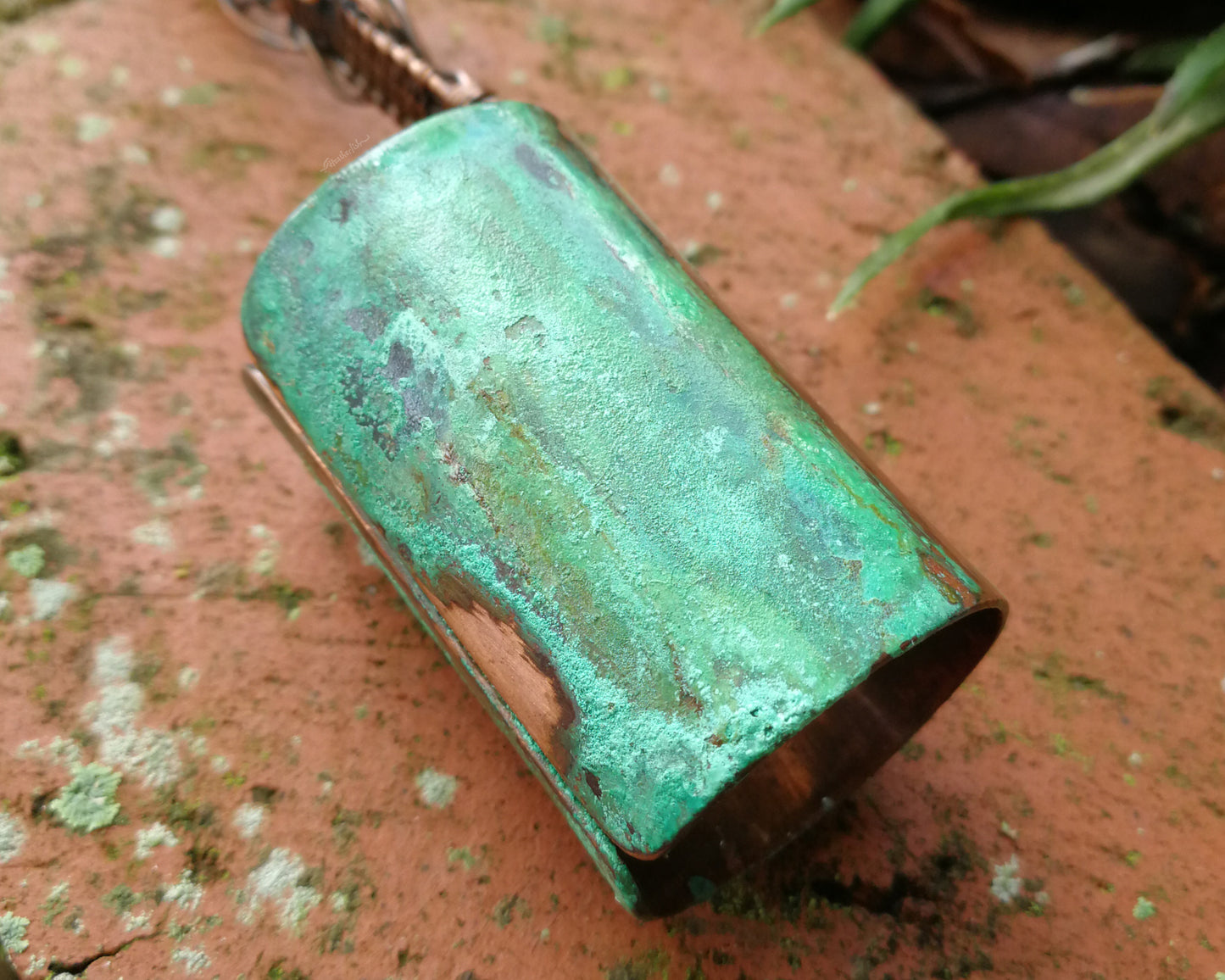 Green Patina, Kyanite, Large Hair Cuff