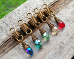 A top view of Rainbow Loc Beads Set of 5.