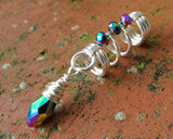 Rainbow Glass Dread Bead