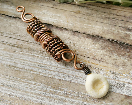 Ivory Sands Glass Dread Bead