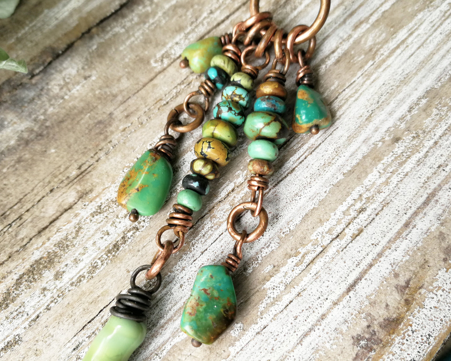 Spike Glass Drop Dread Bead, Turquoise