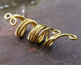 Side view of Artisan Woven Dread Bead.