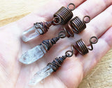 Set of 3 crystal dread beads in hand