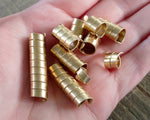 A Set of 10 Brass Dread Beads in hand Varied Length.