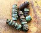 Patina Copper Dread Beads, Set of 6